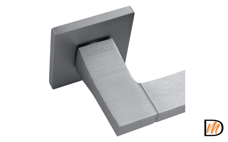 Ручка дверная YSTAD MH-47-S6 SSC раздельная на квадратной розетке 6 мм, цвет суперматовый хром, ЦАМ Light