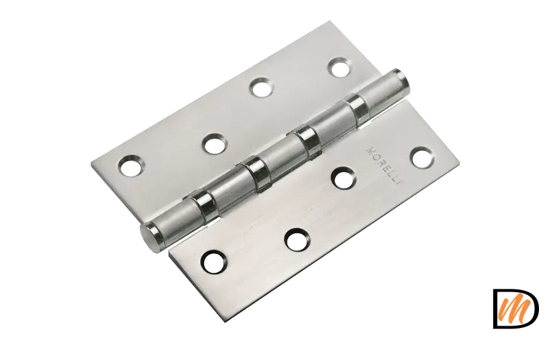 Петля карточная универсальная MSN 100X70X2.5-4BB SC с подшипником стальная, врезная, цвет матовый хром, сталь