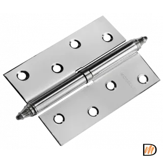 Петля разъемная стальная MS 100X70X2.5 R PC правая с коронкой, врезная, цвет хром, сталь