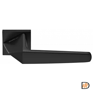 Ручка дверная SOUK MH-55-S6 BL раздельная на квадратной розетке 6 мм, цвет черный, ЦАМ Light