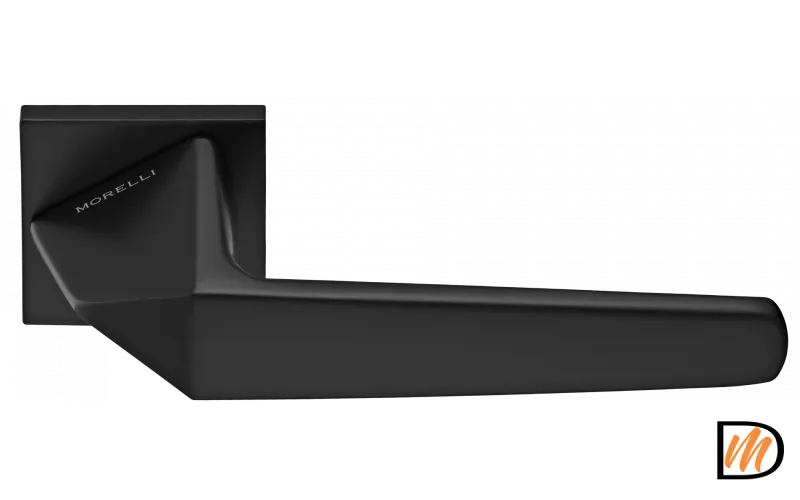 Ручка дверная SOUK MH-55-S6 BL раздельная на квадратной розетке 6 мм, цвет черный, ЦАМ Light