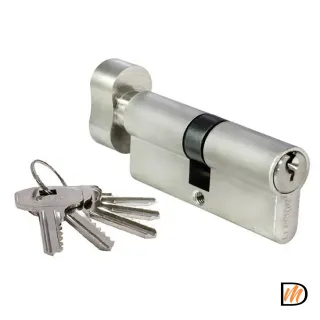 Цилиндровый механизм (личинка) 70CK SN 70 мм с заверткой, цвет никель матовый