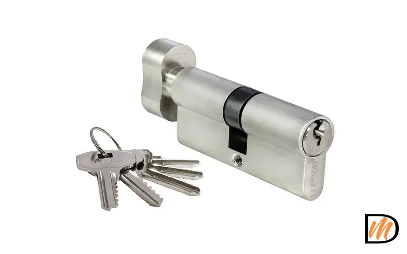 Цилиндровый механизм (личинка) 70CK SN 70 мм с заверткой, цвет никель матовый