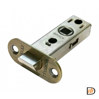 Защелка межкомнатная OL6-45 AB скругленная планка металлический язычек, цвет античная бронза