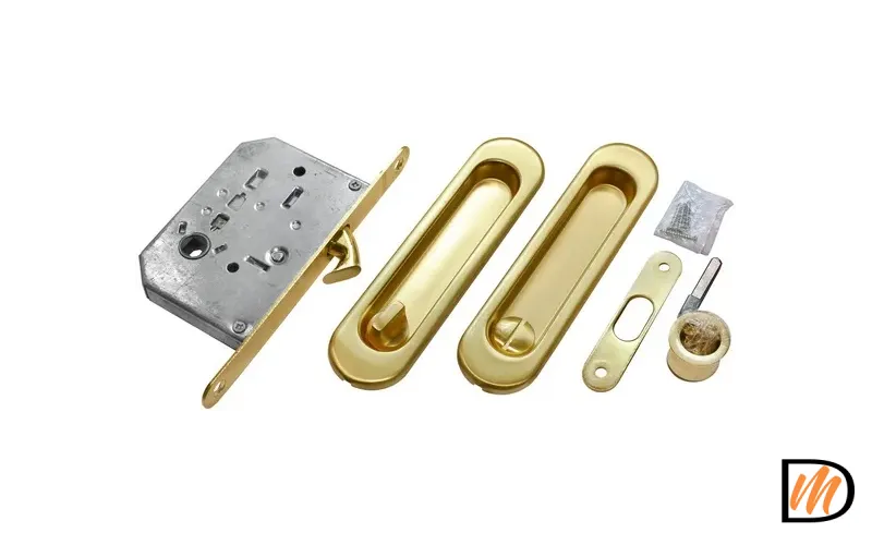 Комплект ручек для раздвижных дверей MHS150 WC SG, цвет мат.золото, ЦАМ