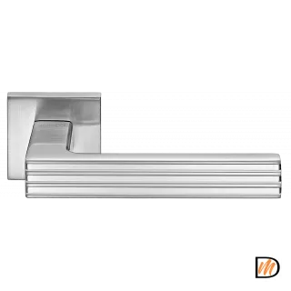 Ручка дверная MAGLEV MH-52-S6 SC раздельная на квадратной розетке, цвет матовый хром, ЦАМ Light