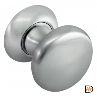 Ручка дверная круглая FOSTER MHR-1 SC на розетке, цвет матовый хром