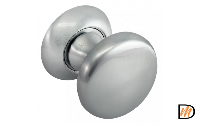 Ручка дверная круглая FOSTER MHR-1 SC на розетке, цвет матовый хром