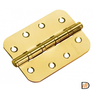 Петля карточная универсальная MS-C 100X70X2.5-4BB SG стальная скругленная, врезная, цвет матотовое золото