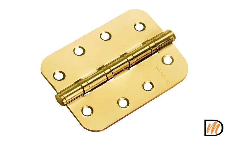 Петля карточная универсальная MS-C 100X70X2.5-4BB SG стальная скругленная, врезная, цвет матотовое золото