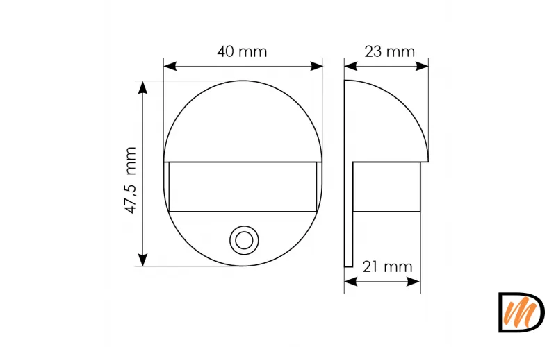 Ограничитель двери DS1 SC, цвет матовый хром