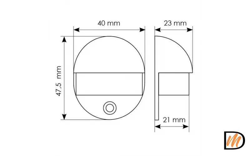Стопор для двери DS1 CP, цвет хром