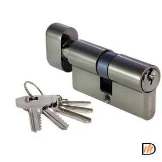 60CK BN, ключевой цилиндр с заверткой (60 мм), цвет - черный никель