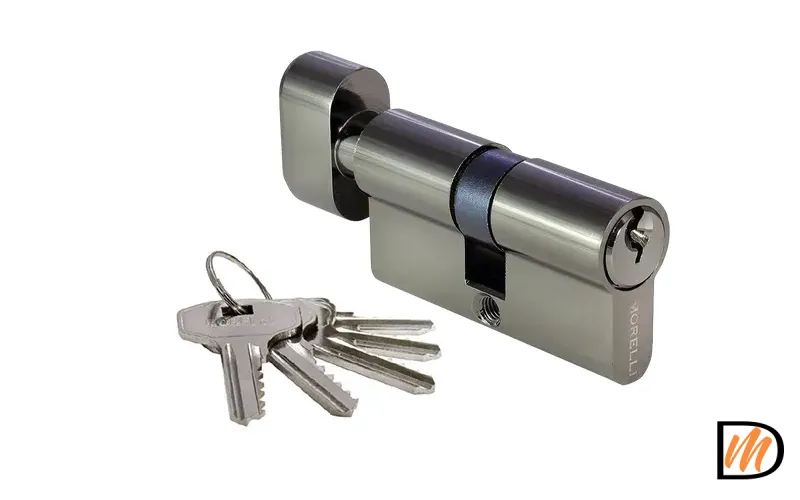 60CK BN, ключевой цилиндр с заверткой (60 мм), цвет - черный никель