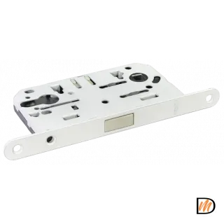 Замок межкомнатный M1885 W под цилиндр, магнитный, цвет белый