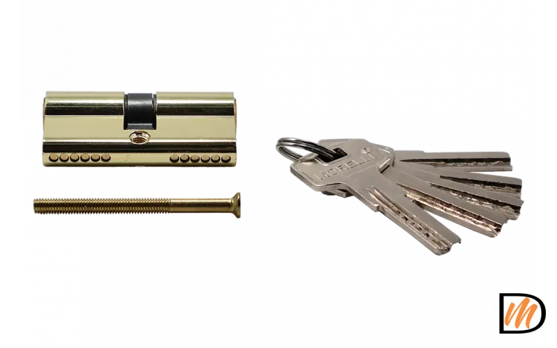 Ключевой цилиндр высокой секретности HS 60C PG (60мм), цвет - золото