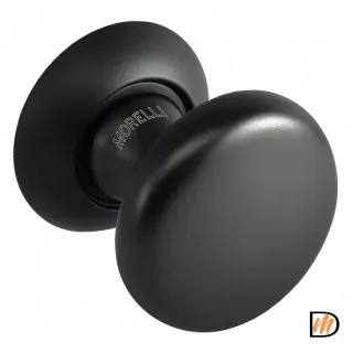 Ручка дверная круглая FOSTER MHR-1 BL на розетке, цвет - черный