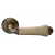 Ручка дверная UMBERTO MH-41-CLASSIC OMB/CH раздельная на круглой розетке, цвет старая матовая бронза/шампань, ЦАМ