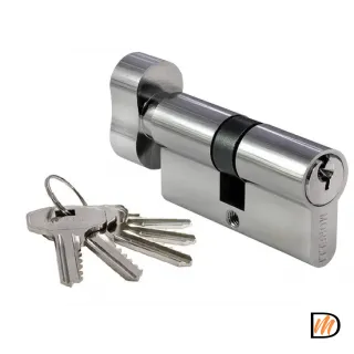 60CK PC, ключевой цилиндр с заверткой (60 мм), цвет - хром