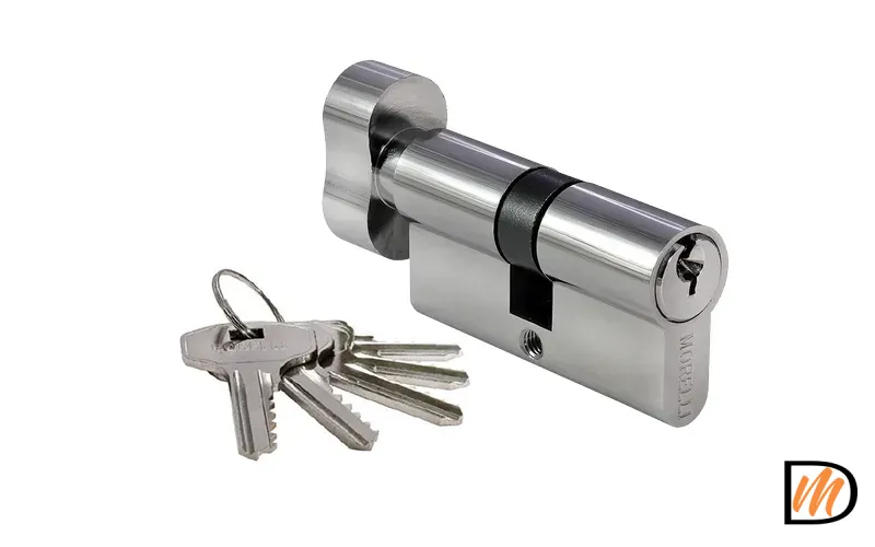 60CK PC, ключевой цилиндр с заверткой (60 мм), цвет - хром