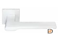 Ручка дверная MERCURY MH-53-S6 W раздельная на квадратном основании, цвет белый, ЦАМ Light