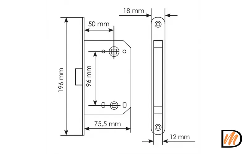 1895P W, защелка бесшумная многофункциональная, цвет - белый