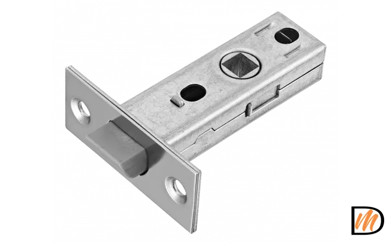 Защелка межкомнатная LP6-45 SC с пластиковым язычком, цвет матовый хром