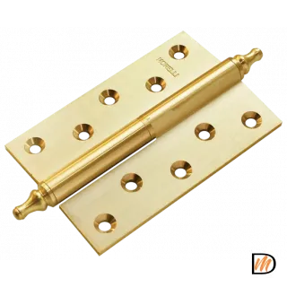 Петля карточная разъемная латунная MB 120X80X3.5 SG R C с коронкой правая,врезная, цвет матовое золото