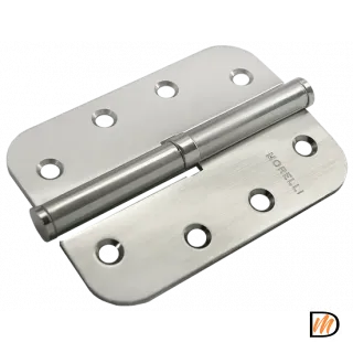 Петля разъемная MSND-C 100X70X2.5 SN R -IND правая без коронки скругленная, врезная, цвет бел.никель, сталь