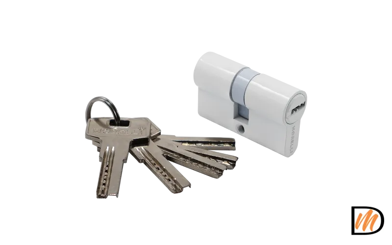 Ключевой цилиндр высокой секретности HS 60C W (60мм), цвет - белый