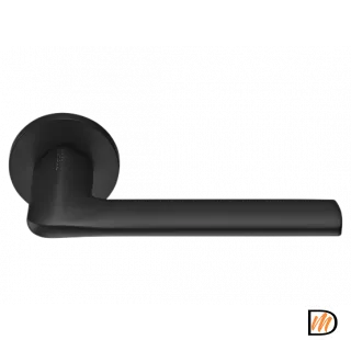 Ручка дверная "OAKA" на круглой розетке 6 мм, MH-61-R6 BL, цвет - чёрный