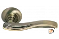 Ручка дверная МИРАЖ MH-14 MAB раздельная на круглой розетке цвет античная бронза, ЦАМ