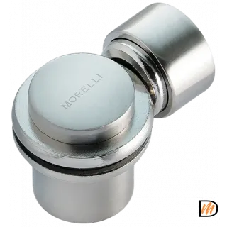 Дверной ограничитель MDS-4 SN магнитный, цвет белый никель