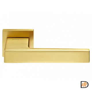 Ручка дверная LOT MH-56-S6 MSG раздельная на квадратной розетке 6 мм, цвет мат.сатин. золото, ЦАМ Light