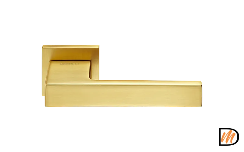 Ручка дверная LOT MH-56-S6 MSG раздельная на квадратной розетке 6 мм, цвет мат.сатин. золото, ЦАМ Light