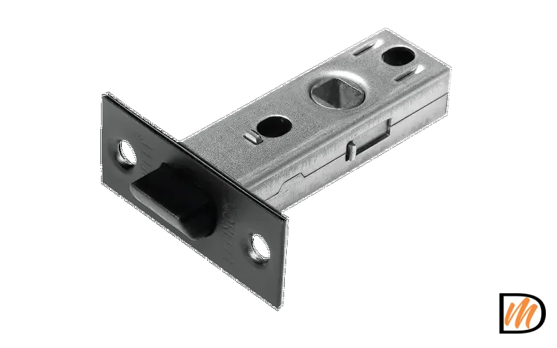 LP6-45 BL, защелка межкомнатная, с пластиковым язычком, цвет - черный