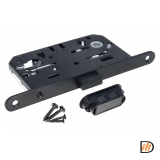 Защелка межкомнатная M1885 BL магнитная под цилиндр, цвет - черный