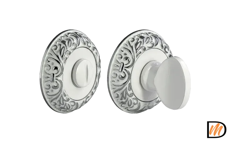 Завертка сантехническая MH-WC-CLP W/PC круглая цвет белая эмаль/хром