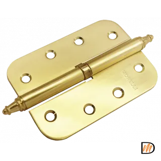 Петля разъемная MS-C 100X70X2.5 SG L левая с коронкой скругленная, врезная, цвет мат.золото, сталь