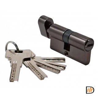 Ключевой цилиндр высокой секретности HS 60CK BN с заверткой (60мм), цвет - черный никель