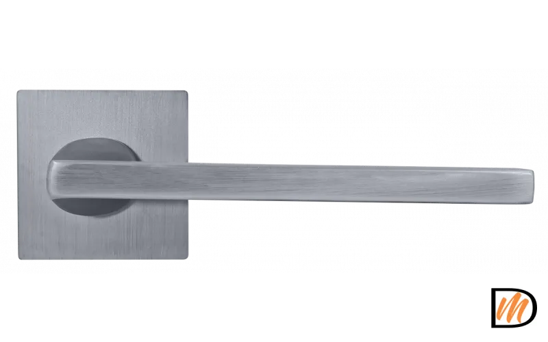 Ручка дверная KAFFEE MH-50-S6 SC раздельная на квадратной розетке, цвет матовый хром, ЦАМ Light