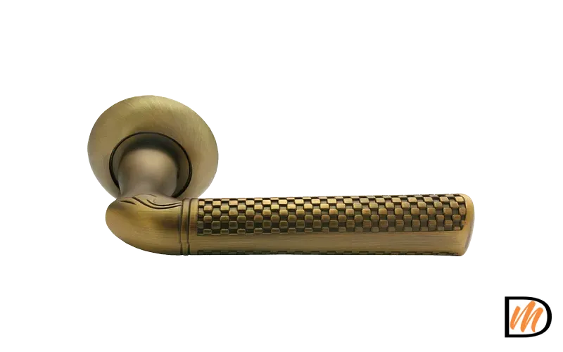 Ручка дверная HERMITAGE I MH-30 COF раздельная на круглом основании, цвет кофе, ЦАМ