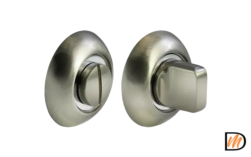 Завертка сантехническая MH-WC SN/CP на круглой розетке цвет бел. никель/хром