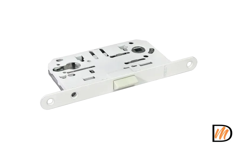 1885P W, защелка бесшумная под цилиндр, цвет - белый