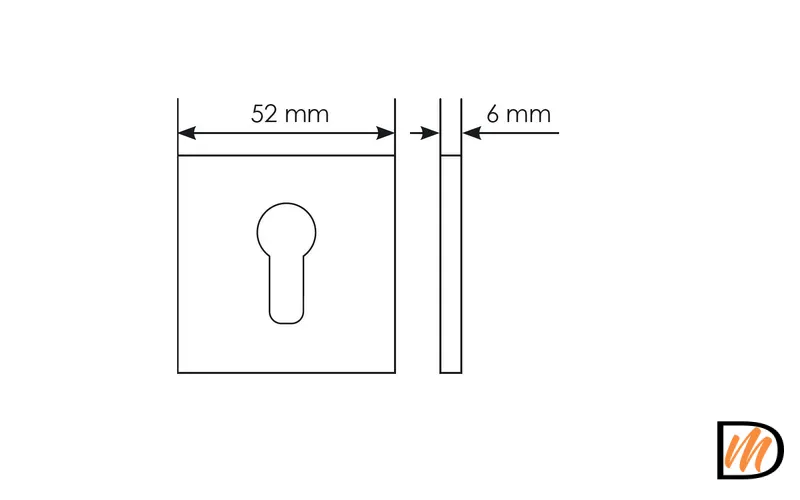 Накладка MH-KH-S6 BL на евроцилиндр, цвет черный