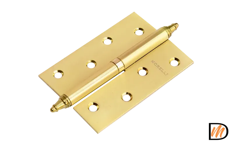 Петля разъемная карточная стальная MSN 100X70X2.5 R SG с подшипником правая, врезная, цвет матовая латунь, сталь