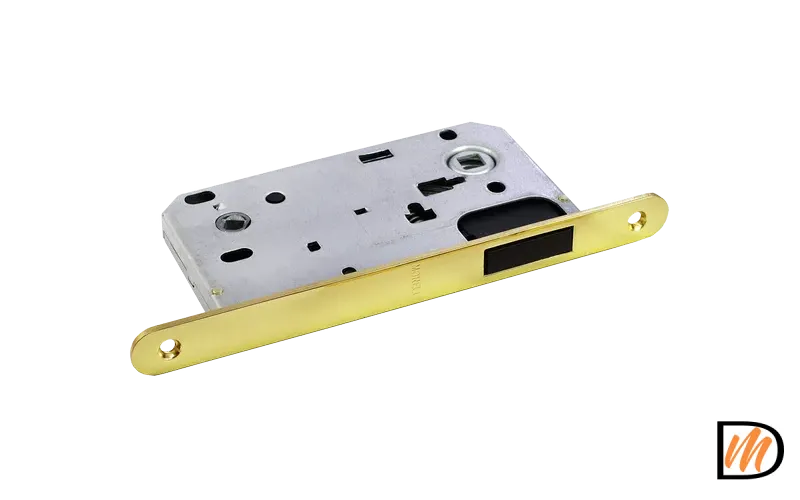 Замок межкомнатный MM 2090 PG магнитный, сантехнический, цвет золото