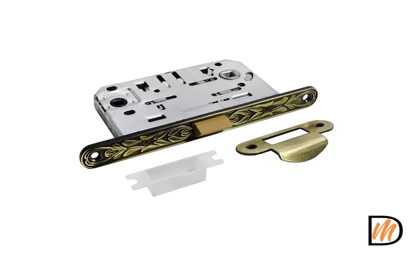 Замок  межкомнатный 1895P-U IB бесшумный многофункциональный, цвет итальянская бронза