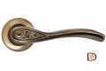 Ручка дверная CATHERINE MH-36 COF раздельная на круглом основании, цвет кофе, ЦАМ Light