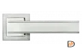 Ручка дверная DOMINION MH-40 SC/CP-S раздельная на квадратной розетке, цвет мат.хром/хром, ЦАМ Light